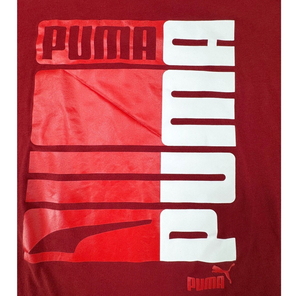 Puma Mens Red Graphic Logo Short Sleeve Crew Neck T-Shirt‎ XL 589271-22 - Picture 2 of 10
